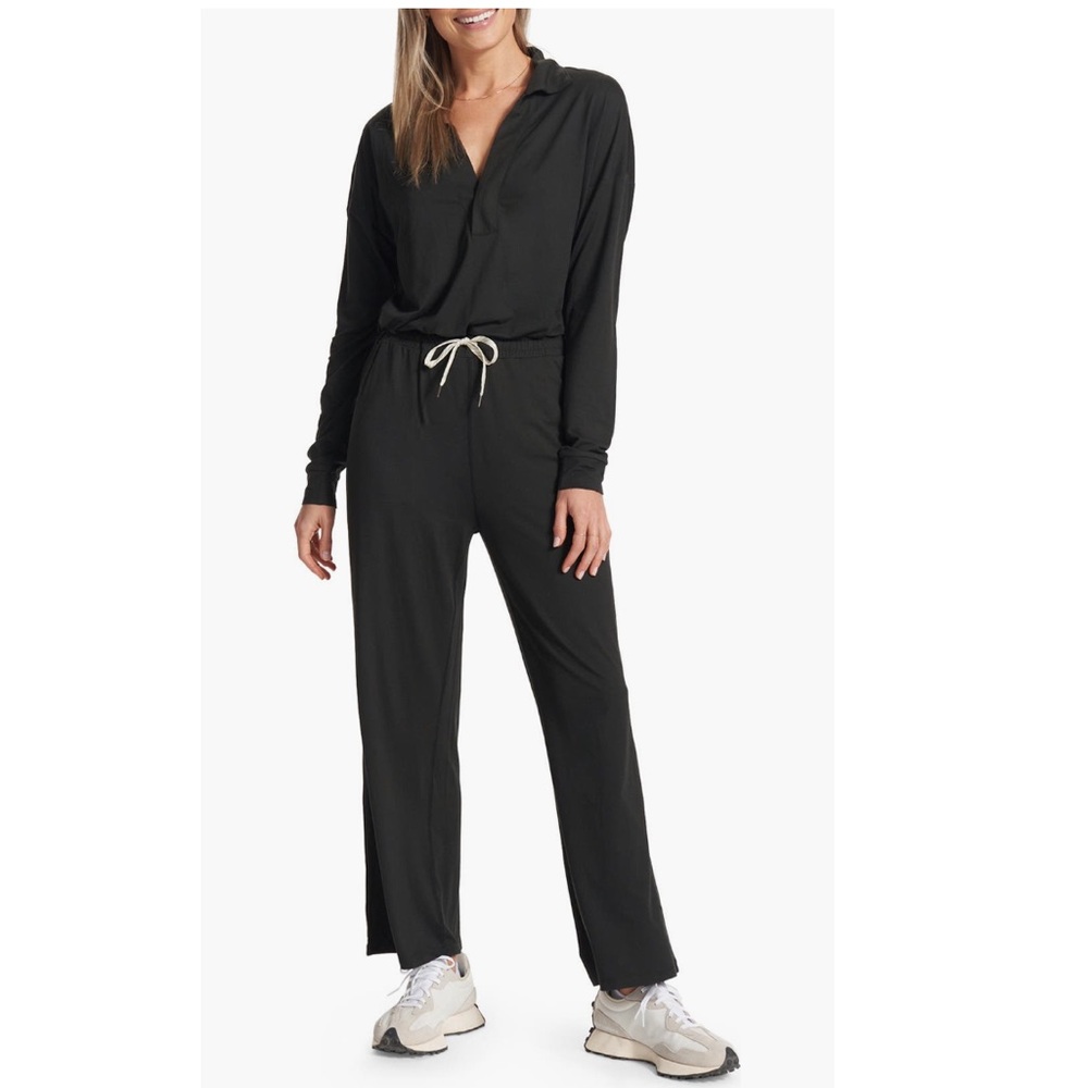 Vuori Lux Intentions Women knit jumpsuit black Medium NWT